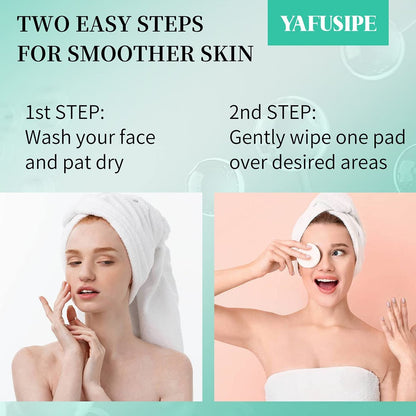 YAFUSIPE Glycolic Acid 35% Toner Pads - AHA Facial Resurfacing Exfoliating Wipes with Salicylic Acid, Chemical Peel for Wrinkles, Acne, Blemishes (50 Pads) Avelisse