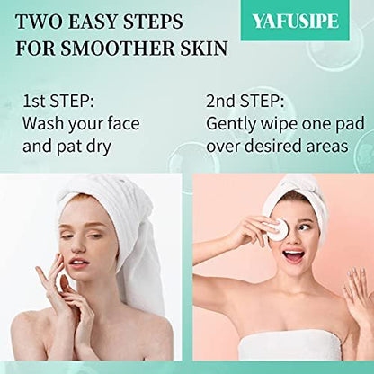YAFUSIPE Glycolic Acid 35% Toner Pads - AHA Facial Resurfacing Exfoliating Wipes with Salicylic Acid, Chemical Peel for Wrinkles, Acne, Blemishes (50 Pads) Avelisse