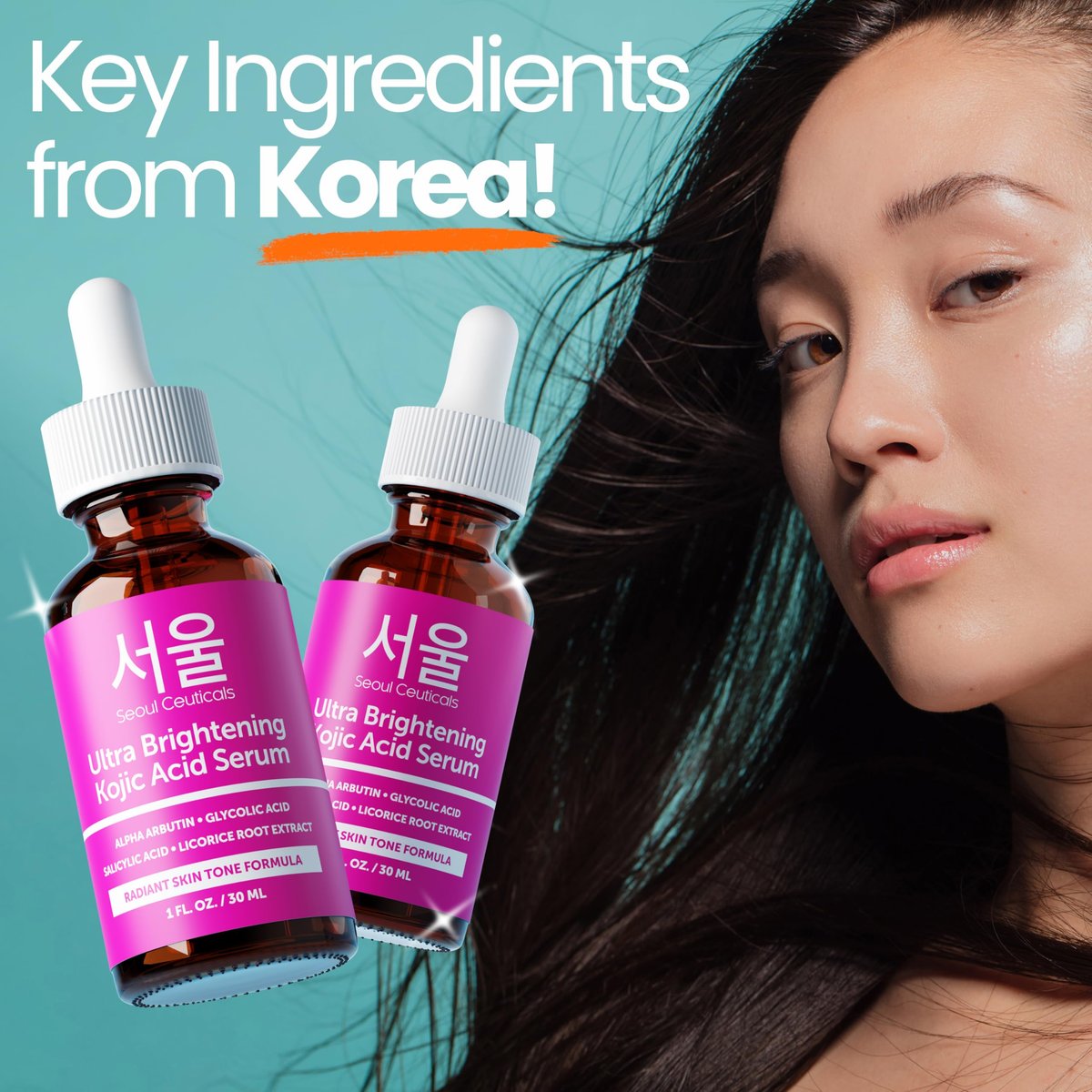 SeoulCeuticals Kojic Acid Serum with Alpha Arbutin & Glycolic Acid – Dark Spot Remover & Hyperpigmentation Corrector, K-Beauty 1oz - görsel 15