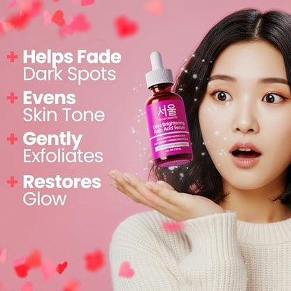 SeoulCeuticals Kojic Acid Serum with Alpha Arbutin & Glycolic Acid – Dark Spot Remover & Hyperpigmentation Corrector, K-Beauty 1oz