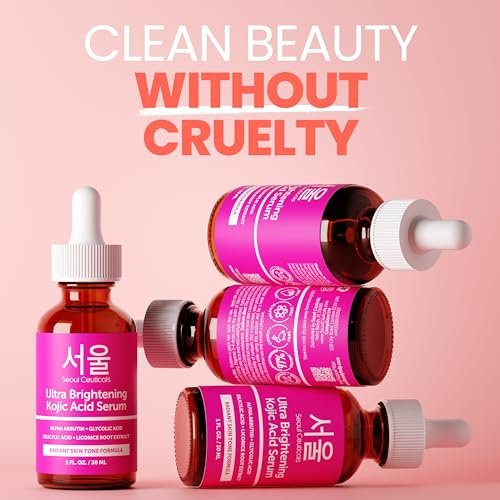 SeoulCeuticals Kojic Acid Serum with Alpha Arbutin & Glycolic Acid – Dark Spot Remover & Hyperpigmentation Corrector, K-Beauty 1oz - görsel 8