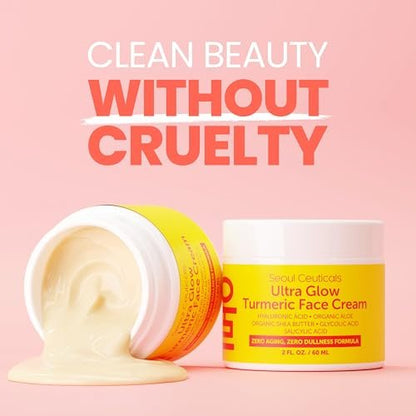 SeoulCeuticals Korean Skin Care Turmeric Cream – Face Moisturizer for Dull Dry Skin, 2 oz Avelisse