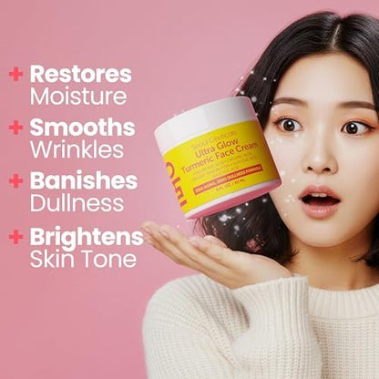SeoulCeuticals Korean Skin Care Turmeric Cream – Face Moisturizer for Dull Dry Skin, 2 oz Avelisse