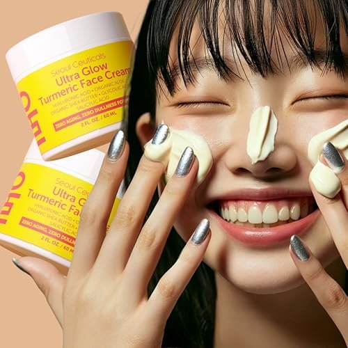 SeoulCeuticals Korean Skin Care Turmeric Cream – Face Moisturizer for Dull Dry Skin, 2 oz Avelisse