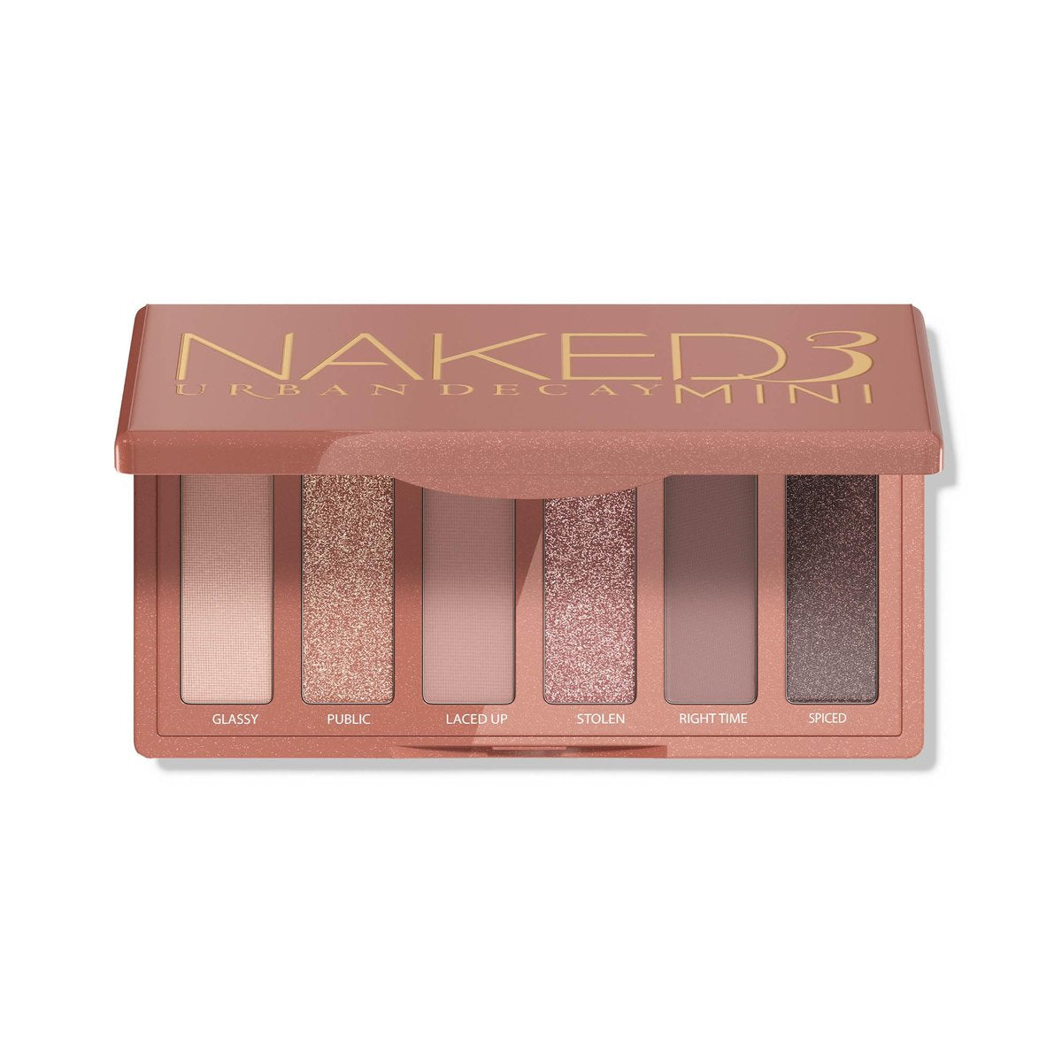URBAN DECAY Naked 3 Mini Eyeshadow Palette - 6 Soft Pink Shadows, Matte & Shimmer, Ultra-Blendable, Long-Lasting 12HR Wear, Rosy Neutrals, Travel Makeup with Mirror Avelisse