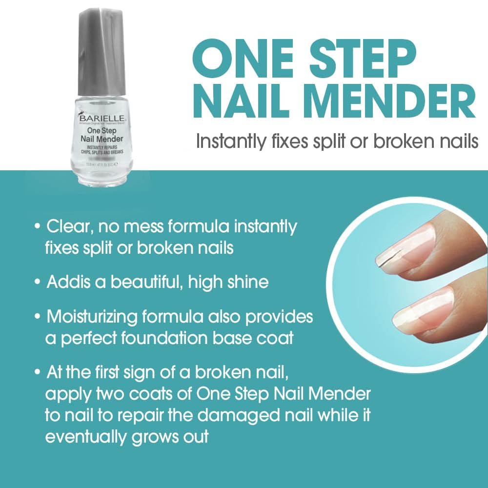 Barielle One Step Nail Mender – Repair Split, Chipped & Damaged Nails (0.47 oz, Clear) - görsel 5