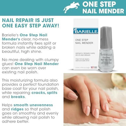 Barielle One Step Nail Mender – Repair Split, Chipped & Damaged Nails (0.47 oz, Clear)