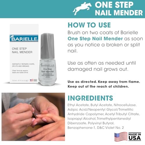 Barielle One Step Nail Mender – Repair Split, Chipped & Damaged Nails (0.47 oz, Clear) - görsel 10