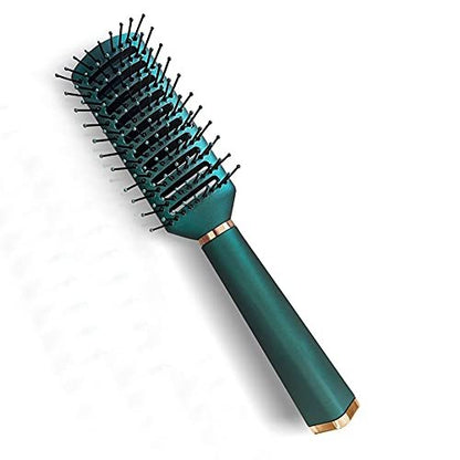 RN BEAUTY Detangling Hair Brush – Anti-Static, Nylon Bristle, Vented Blow Drying Brush for All Hair Types (Malachite Green)