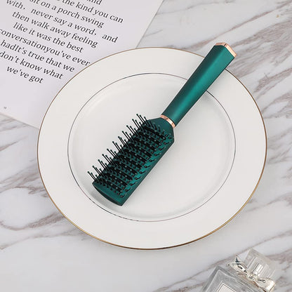RN BEAUTY Detangling Hair Brush – Anti-Static, Nylon Bristle, Vented Blow Drying Brush for All Hair Types (Malachite Green)