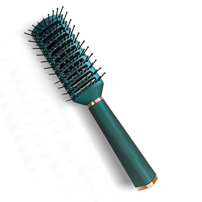 RN BEAUTY Detangling Hair Brush – Anti-Static, Nylon Bristle, Vented Blow Drying Brush for All Hair Types (Malachite Green)