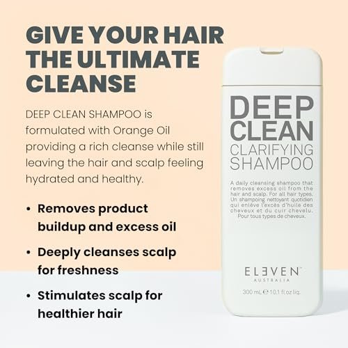 ELEVEN AUSTRALIA Deep Clean Clarifying Shampoo - Sulfate-Free Detox Shampoo for All Hair Types, Removes Build-Up & Purifies Scalp, 10.1 fl oz - görsel 4