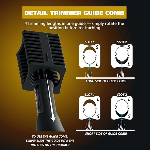 Wahl Manscaper 2 in 1 Lithium Battery Tactical Dual Sided Eyebrow Trimmer and Nose Hair Trimmer for Men – Black, Stainless Steel Avelisse