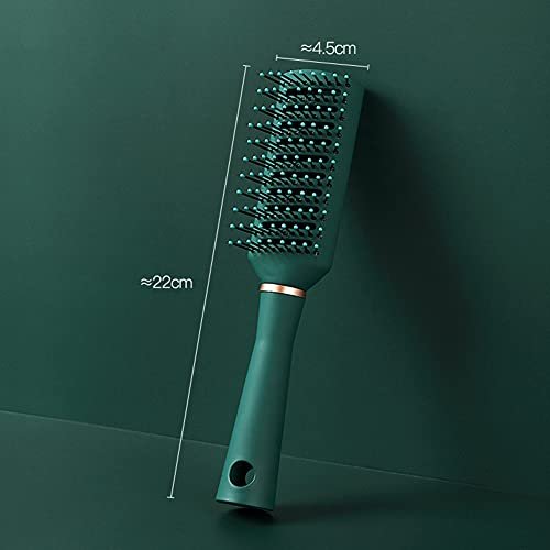 RN BEAUTY Detangling Brush – Anti-Static Vented Hair Brush for Wet or Dry Hair, Nylon Bristle Pins, Dark Green - görsel 4