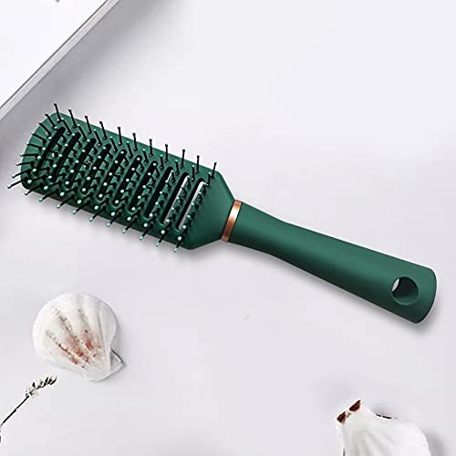 RN BEAUTY Detangling Brush – Anti-Static Vented Hair Brush for Wet or Dry Hair, Nylon Bristle Pins, Dark Green - görsel 6