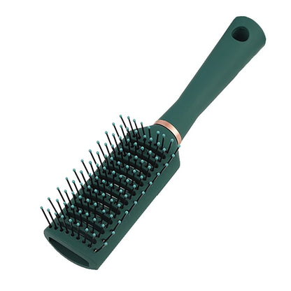 RN BEAUTY Detangling Brush – Anti-Static Vented Hair Brush for Wet or Dry Hair, Nylon Bristle Pins, Dark Green