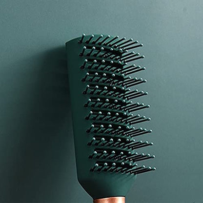 RN BEAUTY Detangling Brush – Anti-Static Vented Hair Brush for Wet or Dry Hair, Nylon Bristle Pins, Dark Green