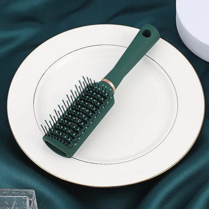 RN BEAUTY Detangling Hair Brush – Anti-Static, Nylon Bristle, Vented Blow Drying Brush for All Hair Types (Malachite Green)