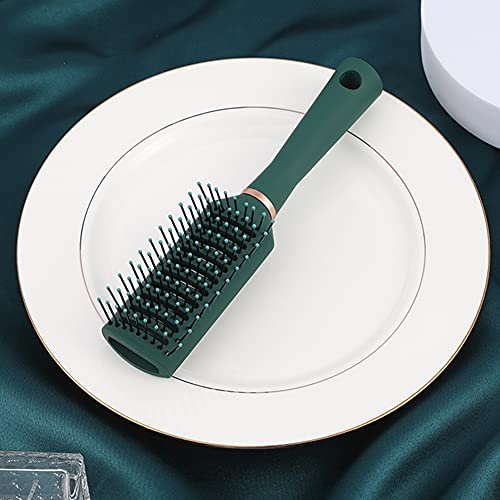 RN BEAUTY Detangling Hair Brush – Anti-Static, Nylon Bristle, Vented Blow Drying Brush for All Hair Types (Malachite Green) - görsel 5