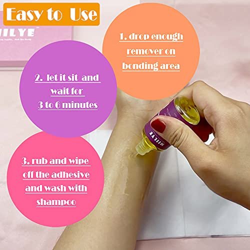 MIILYE Wig Glue Remover, 2-Pack – Safe Solvent for Adhesive Residue, Lace Front Wigs, Tape-In Hair Extensions, Toupee & Poly Hairpieces - görsel 16
