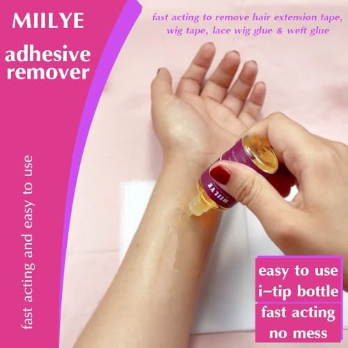 MIILYE Wig Glue Remover, 2-Pack – Safe Solvent for Adhesive Residue, Lace Front Wigs, Tape-In Hair Extensions, Toupee & Poly Hairpieces - görsel 6