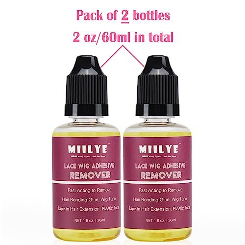 MIILYE Wig Glue Remover, 2-Pack – Safe Solvent for Adhesive Residue, Lace Front Wigs, Tape-In Hair Extensions, Toupee & Poly Hairpieces - görsel 18