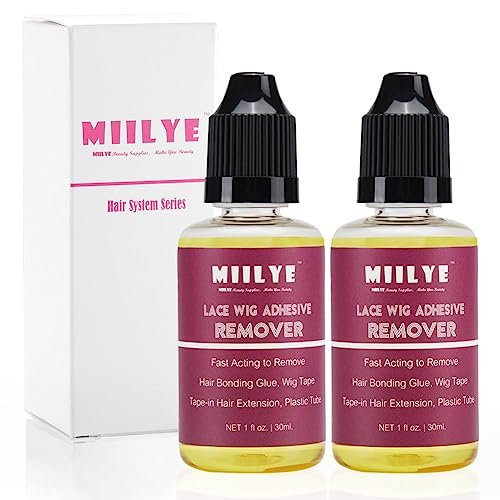MIILYE Wig Glue Remover, 2-Pack – Safe Solvent for Adhesive Residue, Lace Front Wigs, Tape-In Hair Extensions, Toupee & Poly Hairpieces - görsel 2
