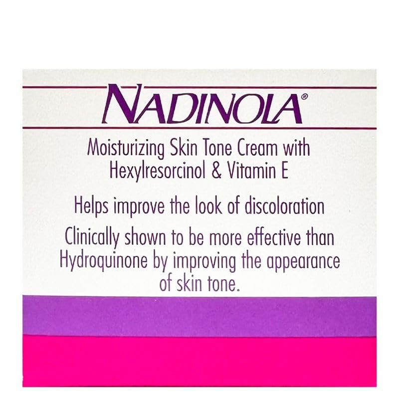Nadinola Moisturizing Skin Tone Cream with Vitamin E and Hexylresorcinol - Reduces Unwanted Discoloration, 2.25 oz - görsel 3