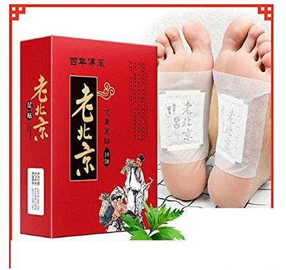 Old Beijing 200-Piece Organic Ginger Wormwood Foot and Body Patches - Red