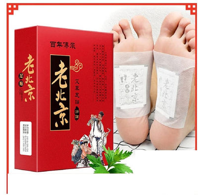 Old Beijing 200-Piece Organic Ginger Wormwood Foot and Body Patches - Red