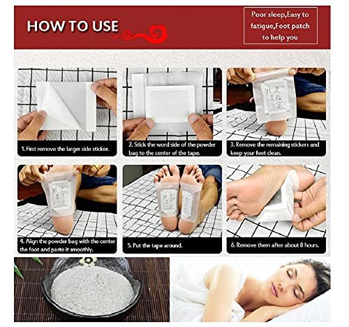 Old Beijing 200-Piece Organic Ginger Wormwood Foot and Body Patches - Red - görsel 6