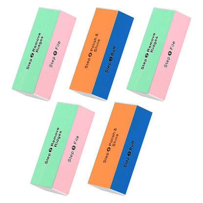 Soft 'N Style 5-Pack 4-Way Nail Buffer Blocks for Smooth, Shiny Nails