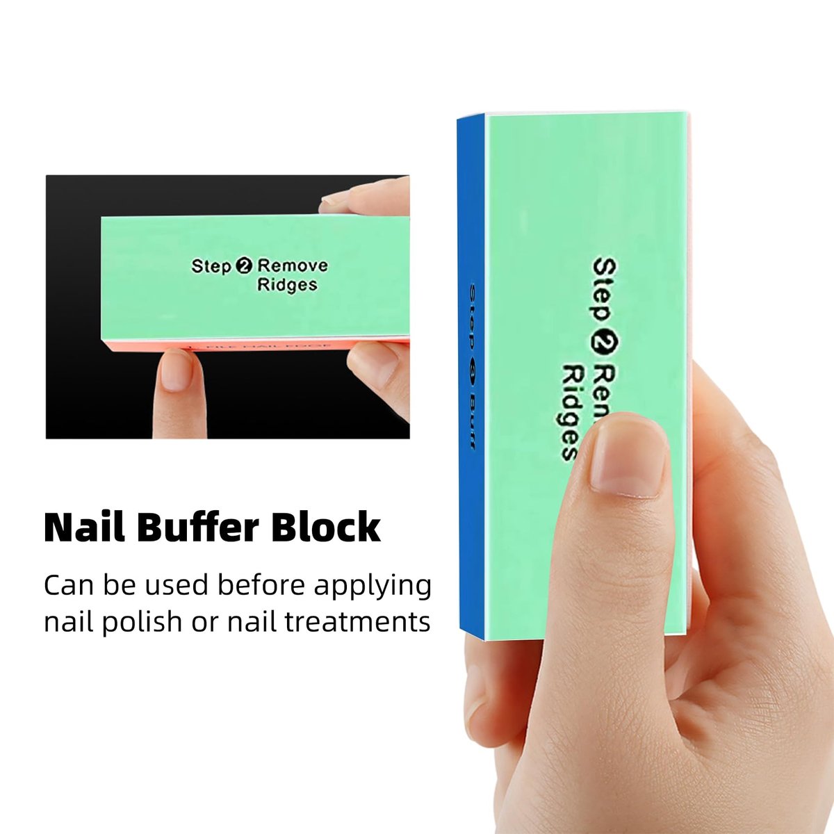 Soft 'N Style 5-Pack 4-Way Nail Buffer Blocks for Smooth, Shiny Nails - görsel 7