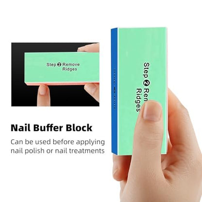 Soft 'N Style 5-Pack 4-Way Nail Buffer Blocks for Smooth, Shiny Nails