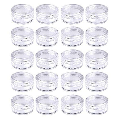 Medsuo 20-Pack 5ml Clear Sample Pots – Leak-Proof Travel Containers for Cosmetics, Lip Balm, and DIY Scrubs