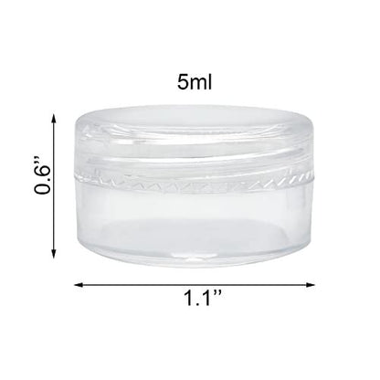 Medsuo 20-Pack 5ml Clear Sample Pots – Leak-Proof Travel Containers for Cosmetics, Lip Balm, and DIY Scrubs