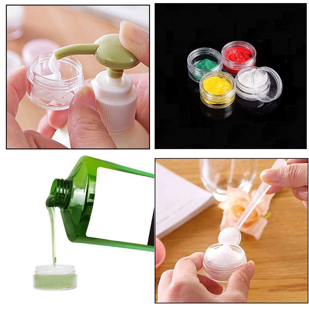 Medsuo 20-Pack 5ml Clear Sample Pots – Leak-Proof Travel Containers for Cosmetics, Lip Balm, and DIY Scrubs - görsel 5