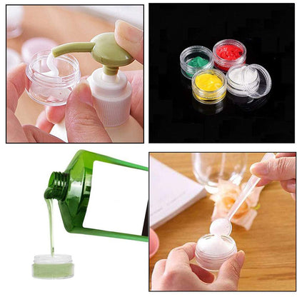 Medsuo 20-Pack 5ml Clear Sample Pots – Leak-Proof Travel Containers for Cosmetics, Lip Balm, and DIY Scrubs