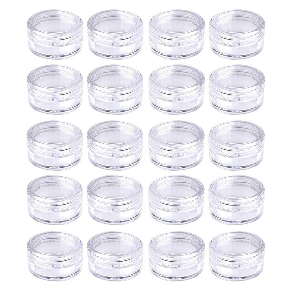 Medsuo 20-Pack 5ml Clear Sample Pots – Leak-Proof Travel Containers for Cosmetics, Lip Balm, and DIY Scrubs - görsel 1