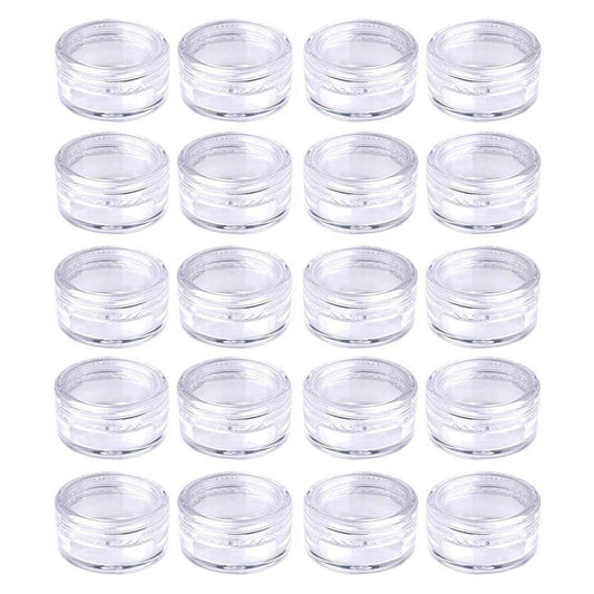 Medsuo 20-Pack 5ml Clear Sample Pots – Leak-Proof Travel Containers for Cosmetics, Lip Balm, and DIY Scrubs