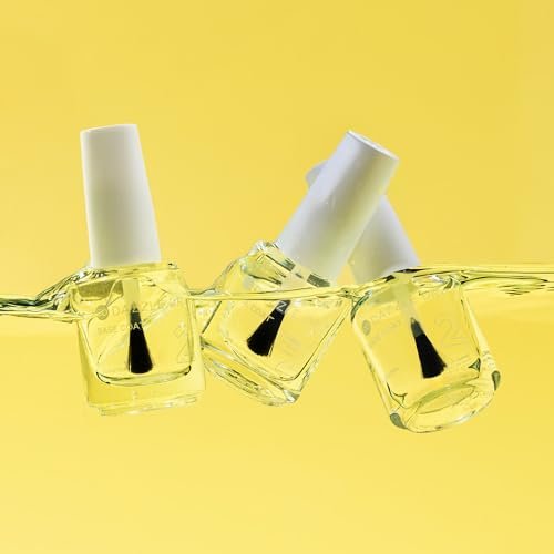 Dazzle Dry Base Coat - Step 2 – Fast-Drying Clear Nail Polish Base Coat for Non-Toxic Manicures (0.5 fl oz) Avelisse