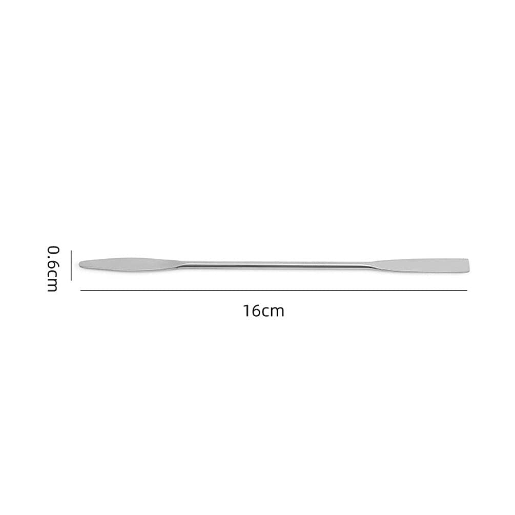 6-Piece Stainless Steel Makeup Spatula Stir Tool Set – Double Head Cosmetics Mixer for Creams, Powders & More - görsel 3