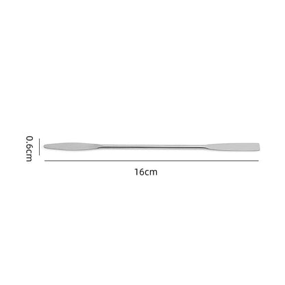 6-Piece Stainless Steel Makeup Spatula Stir Tool Set – Double Head Cosmetics Mixer for Creams, Powders & More