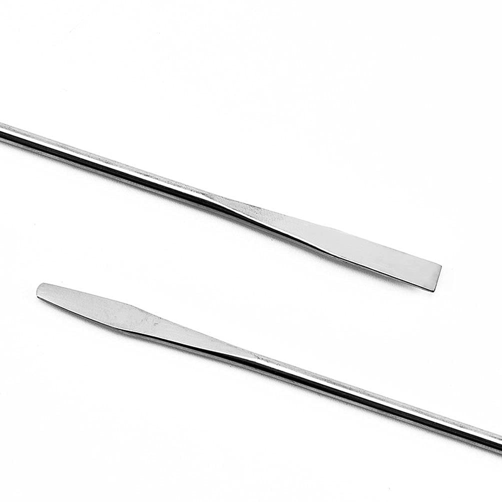 6-Piece Stainless Steel Makeup Spatula Stir Tool Set – Double Head Cosmetics Mixer for Creams, Powders & More - görsel 5