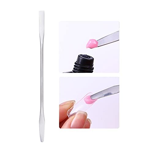 6-Piece Stainless Steel Makeup Spatula Stir Tool Set – Double Head Cosmetics Mixer for Creams, Powders & More - görsel 8
