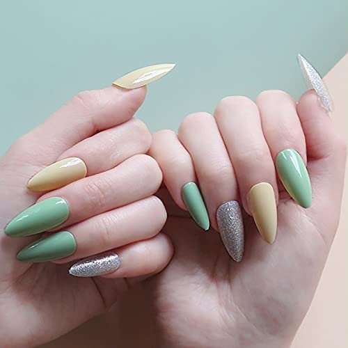 500pcs Medium Almond Fake Nail Tips – Full Cover Clear Acrylic Press-On Nails for DIY Nail Art, 10 Sizes (Natural) - görsel 10
