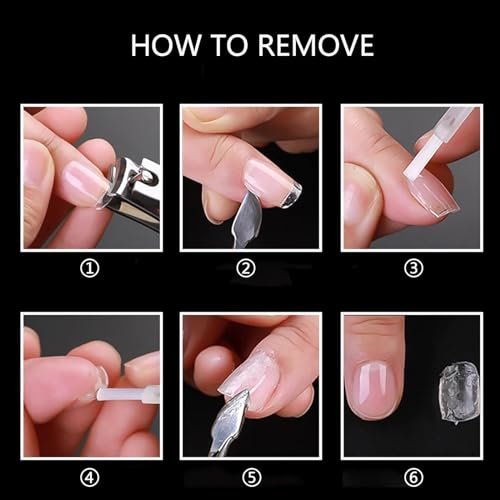 500pcs Medium Almond Fake Nail Tips – Full Cover Clear Acrylic Press-On Nails for DIY Nail Art, 10 Sizes (Natural) - görsel 14