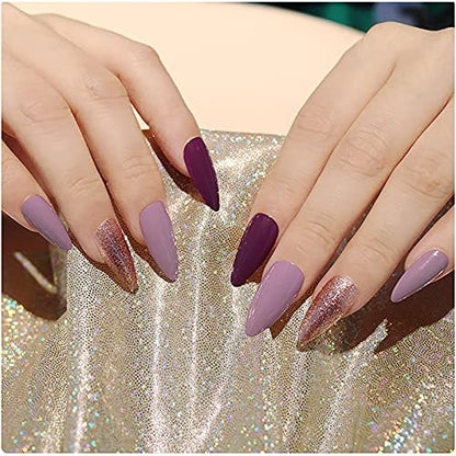 500pcs Medium Almond Fake Nail Tips – Full Cover Clear Acrylic Press-On Nails for DIY Nail Art, 10 Sizes (Natural)
