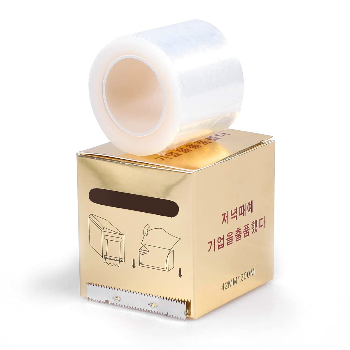 S.Q 4-Pack Disposable Eyebrow Tattoo Plastic Wrap Preservative Film - 42mm x 200m Each, Makeup Supplies - görsel 7