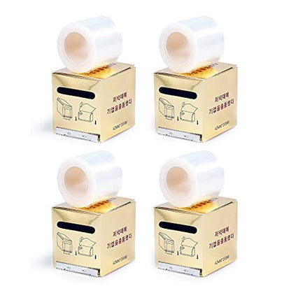 S.Q 4-Pack Disposable Eyebrow Tattoo Plastic Wrap Preservative Film - 42mm x 200m Each, Makeup Supplies